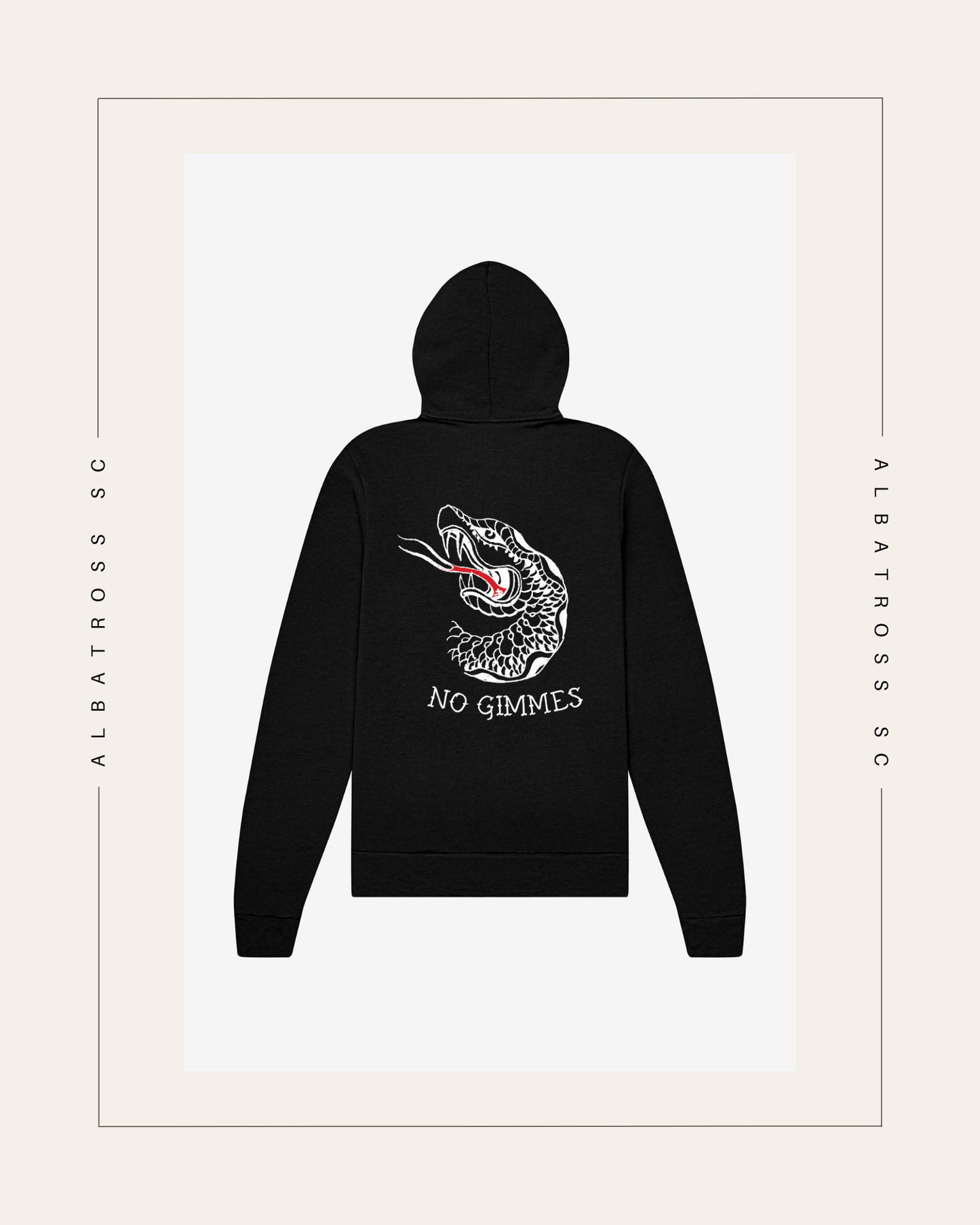 The Snake "No Gimmies" Full Zip Hoodie